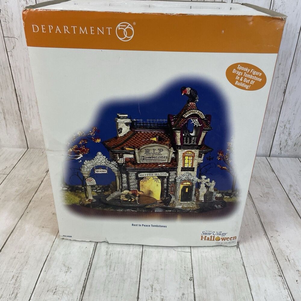 Dept 56 Snow Village Halloween Rest in Peace Tombstones 54608 NEW